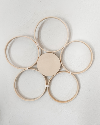 Handmade bamboo daisy trellis indoor plants whimsical cottage core decorative garden accessories indoor trellis circle floral sustainable unique gifts gardening trailing vine plants living statement wall funny Baudrillard philosophical