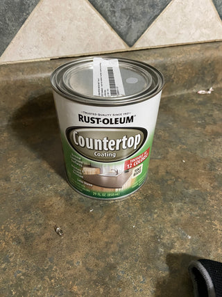 Using countertop paint for dream kitchen makeover on a budget