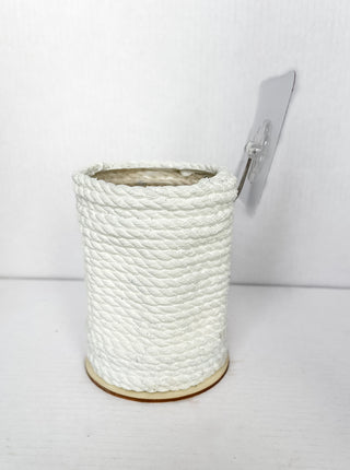 Minimal Upcycled Hanging Planter with Hook recycled plastic cotton cord and sticky hook for walls cat proof protect pets wall planter trailing plants minimal mcm mid-century decor planters wall planter unique small planter eco friendly sustainable  Handmade small business neutral boho scandi decor minimalist minimalism ready to gift for plant lovers indoor gardening