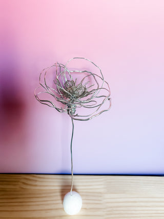 Peony peonies summer spring flower stem wire metal floral flowers wedding faux plants leaves persevered wedding bouquet forever flowers unique gifts for moms and flower lovers birth month gifts handmade small business curved leaf custom fake wedding  zodiac gifts minimalist dopamine decor made in America tabletop tablescape ideas houseplants leaves leaf decorations dried floral aluminum steel cute pretty flowers custom colors one-of-a-kind affordable fake flowers artificial fall