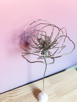 Peony peonies summer spring flower stem wire metal floral flowers wedding faux plants leaves persevered wedding bouquet forever flowers unique gifts for moms and flower lovers birth month gifts handmade small business curved leaf custom fake wedding  zodiac gifts minimalist dopamine decor made in America tabletop tablescape ideas houseplants leaves leaf decorations dried floral aluminum steel cute pretty flowers custom colors one-of-a-kind affordable fake flowers artificial fall