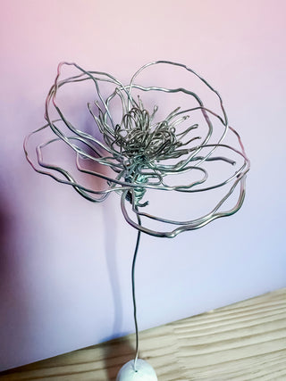 Peony peonies summer spring flower stem wire metal floral flowers wedding faux plants leaves persevered wedding bouquet forever flowers unique gifts for moms and flower lovers birth month gifts handmade small business curved leaf custom fake wedding  zodiac gifts minimalist dopamine decor made in America tabletop tablescape ideas houseplants leaves leaf decorations dried floral aluminum steel cute pretty flowers custom colors one-of-a-kind affordable fake flowers artificial fall