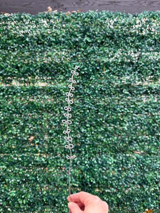 wheat stem flower grass stalk wire metal floral flowers wedding floral preservation persevered wedding bouquet forver flowers unique gifts for moms and flower lovers birth month gifts handmade small business curved leaf Mother’s Day custom bouquet greenery ivy eucalyptus mcm mid century whimsical modern minimalist dopamine decor made in America tabletop tablescape ideas houseplants leaves leaf decorations dried floral aluminum steel cute pretty flowers custom colors one-of-a-kind affordable