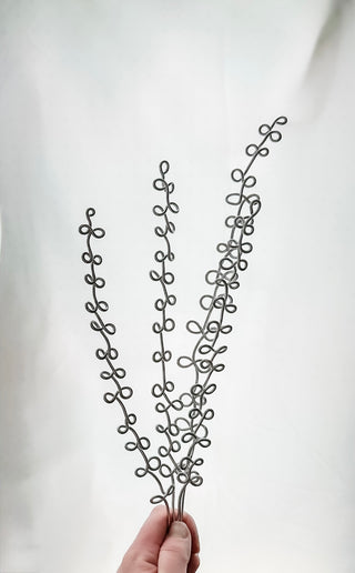 wheat stem flower grass stalk wire metal floral flowers wedding floral preservation persevered wedding bouquet forver flowers unique gifts for moms and flower lovers birth month gifts handmade small business curved leaf Mother’s Day custom bouquet greenery ivy eucalyptus mcm mid century whimsical modern minimalist dopamine decor made in America tabletop tablescape ideas houseplants leaves leaf decorations dried floral aluminum steel cute pretty flowers custom colors one-of-a-kind affordable