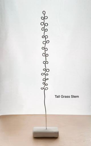 wheat stem flower grass stalk wire metal floral flowers wedding floral preservation persevered wedding bouquet forver flowers unique gifts for moms and flower lovers birth month gifts handmade small business curved leaf Mother’s Day custom bouquet greenery ivy eucalyptus mcm mid century whimsical modern minimalist dopamine decor made in America tabletop tablescape ideas houseplants leaves leaf decorations dried floral aluminum steel cute pretty flowers custom colors one-of-a-kind affordable