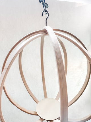 Minimal boho Daisy Cinderella fairy indoor plants whimsical cottage core flower decor trellis for indoor plants unique garden gifts scandi boho bohemian decor flower power unique gardening gifts potted houseplants sustainable environmentally friendly neutral decor woodland witchy forest natural wood small business what to do with trailing plants vines planter trellis combination wall hanging Bibbidi-Bobbidi-Boo Floating Plant Shelf and Trellis 3D circle hanging shelf crystals disney godmother magical