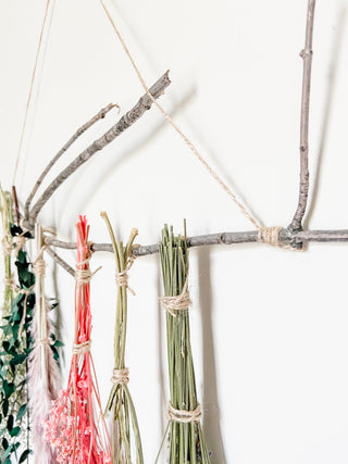 Handmade Natural Dried Flower & Herb Hanging Display