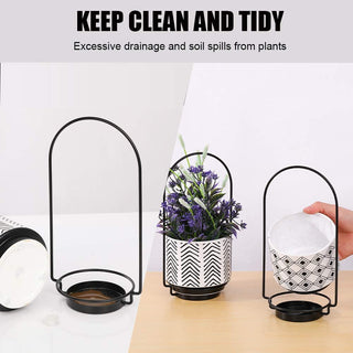 Black and White Instant Statement Wall Hanging Planter Set
